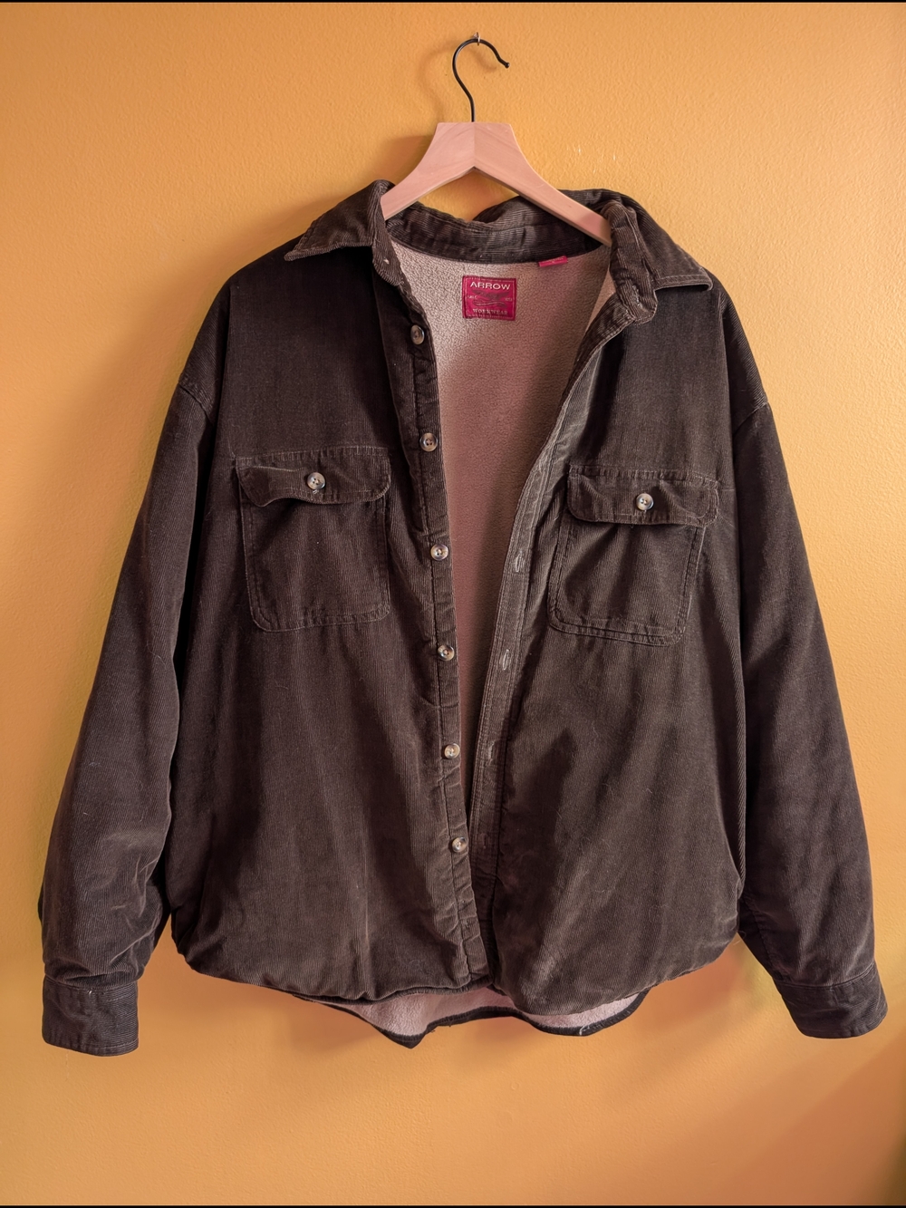 Arrow Men's Dark Brown Corduroy Shirt Jacket